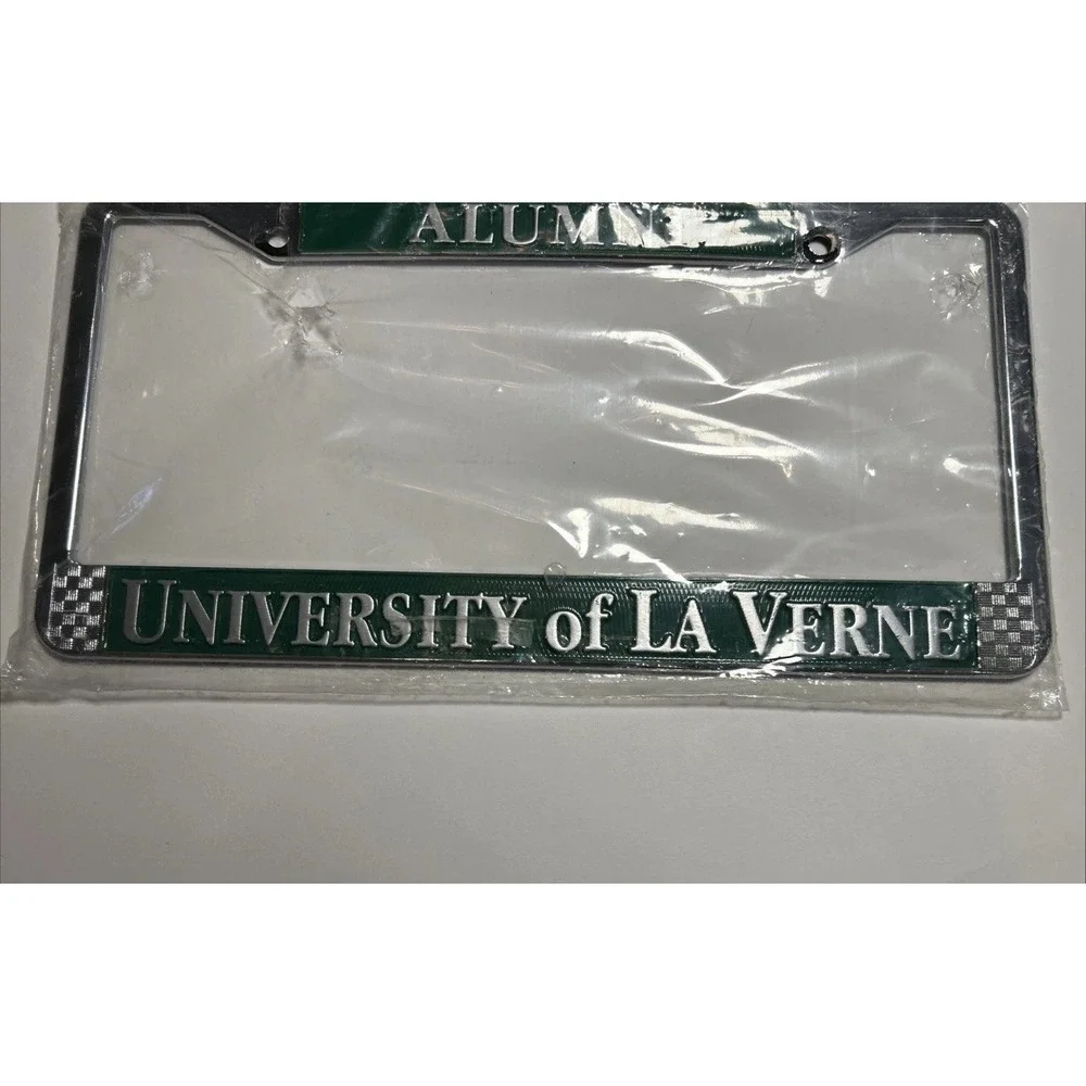ALUMNI UNIVERSITY OF LA VERNE CA.  METAL LICENCE PLATE FRAME